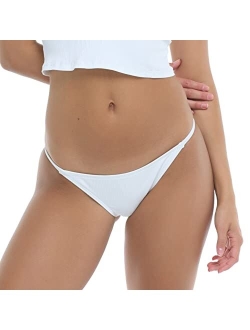 Women's Standard Brasilia Fixed Side Cheeky Bikini Bottom Swimsuit