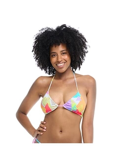 Women's Standard Luana Halter Slider Triangle Bikini Top Swimsuit