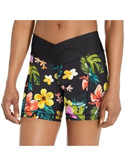 Women's Standard Speedy Elastic Waist Hybrid Swim Short with UPF 50