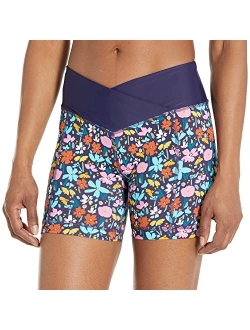 Women's Standard Speedy Elastic Waist Hybrid Swim Short with UPF 50