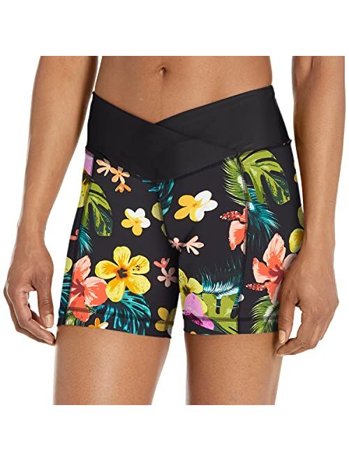 Body Glove Women's Standard Speedy Elastic Waist Hybrid Swim Short with UPF 50