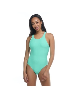 Women's Standard Smoothies Mylene Solid One-Piece Swimsuit with Racer Back