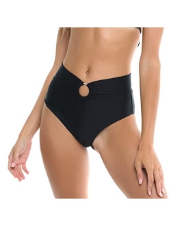 Women's Standard Smoothies Woodstock Solid High Rise Bikini Bottom Swimsuit