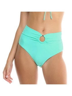 Women's Standard Smoothies Woodstock Solid High Rise Bikini Bottom Swimsuit