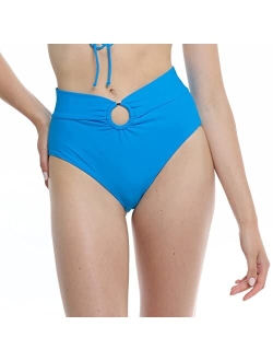 Women's Standard Smoothies Woodstock Solid High Rise Bikini Bottom Swimsuit