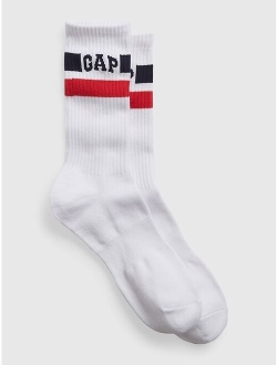 Logo Quarter Crew Socks