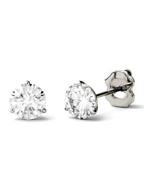 Charles & Colvard Moissanite Martini Stud Earrings (1-3 ct. t.w. Diamond Equivalent) in 14k White or Yellow Gold