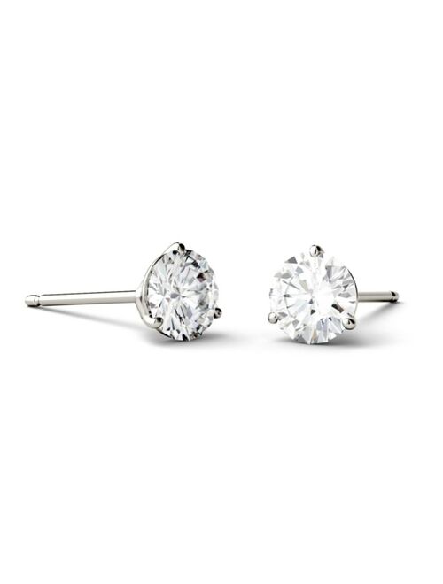 Charles & Colvard Moissanite Martini Stud Earrings (1-3 ct. t.w. Diamond Equivalent) in 14k White or Yellow Gold