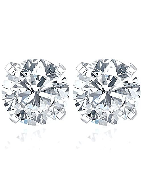 P3 POMPEII3 1 Carat (ctw) Diamond Studs in 14k White or Yellow Gold Lab Grown