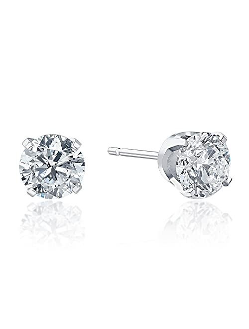 P3 POMPEII3 1 Carat (ctw) Diamond Studs in 14k White or Yellow Gold Lab Grown