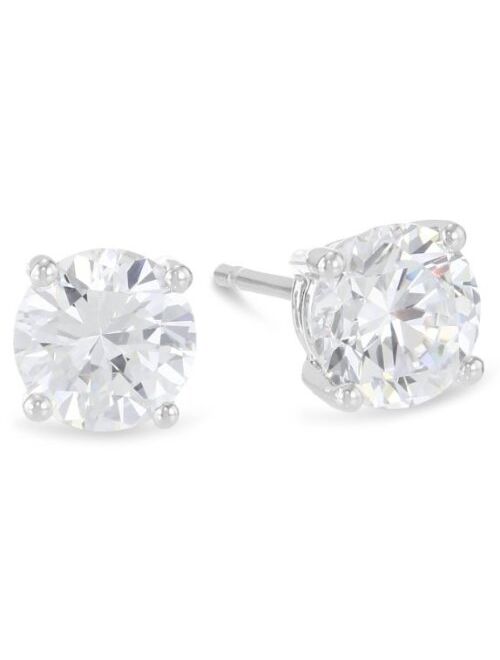 Houston Diamond District 1 Carat Solitaire Diamond Stud Earrings Round Brilliant Shape 4 Prong Push Back (L-M Color, I1-I2 Clarity)