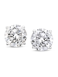 Amazon Collection 14K Gold Round-Cut Diamond Stud Earrings (1/4-2 cttw, J-K Color, I2-I3 Clarity)