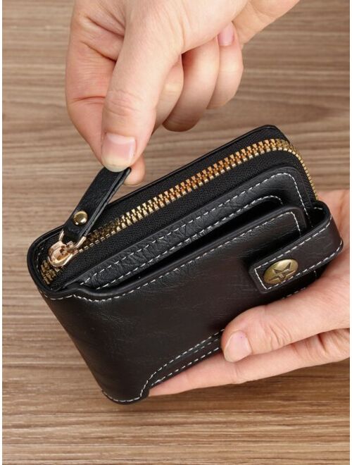 Wcarno Bags Men Stitch Detail Small Wallet