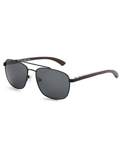 ZENOTTIC Aviator Wood Polarized Sunglasses for Men 100% UV Protection Fishing Driving Golf