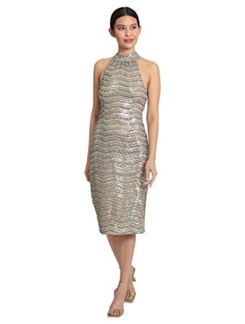 Maggy London Women's Holiday Sequin Dress Event Occasion Cocktail Party Guest of