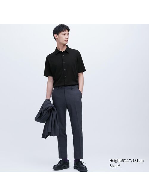 UNIQLO AIRism Full Open Short-Sleeve Polo Shirt