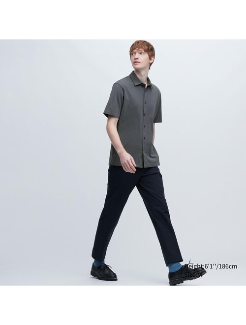 UNIQLO AIRism Full Open Short-Sleeve Polo Shirt