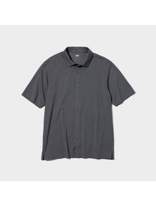 UNIQLO AIRism Full Open Short-Sleeve Polo Shirt