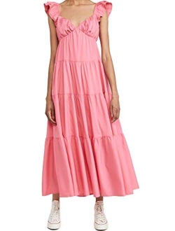 Women's Ruffle Sleeve Maxi Dress