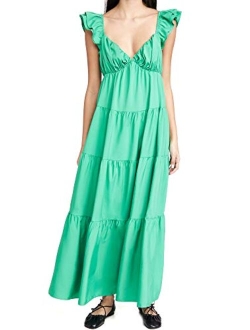 Women's Ruffle Sleeve Maxi Dress