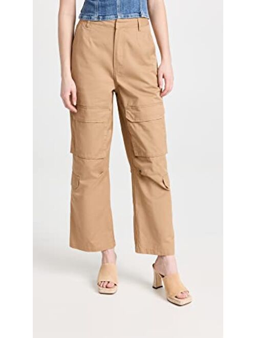 English Factory Women's Wide Leg Pocket Cargo Pants