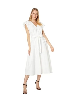 Puffy Sleeve Midi Dress