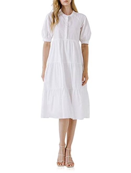 English Factory Short Puff Sleeve Dress