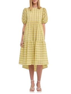 Women's Plaid Midi Dress