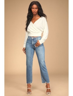 Roaming Wild Light Wash High-Waisted Straight-Leg Jeans