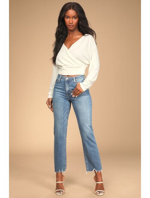 Just Black Roaming Wild Light Wash High-Waisted Straight-Leg Jeans