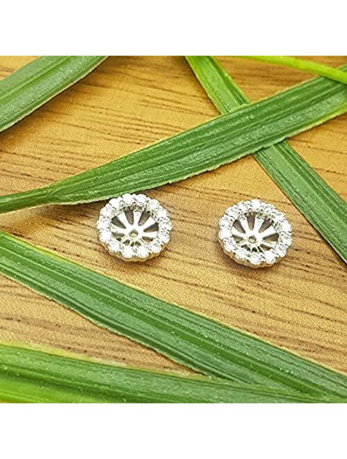 Dazzlingrock Collection 0.65 Carat (ctw) 10K Gold Round Cut Diamond Removable Jackets For Stud Earrings