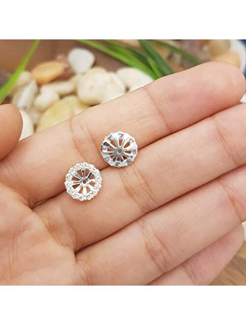 Dazzlingrock Collection 0.65 Carat (ctw) 10K Gold Round Cut Diamond Removable Jackets For Stud Earrings