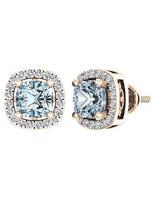 Dazzlingrock Collection 0.30 Carat (ctw) 18K Gold Round Diamond Removable Jackets For Stud Earrings 1/3 CT