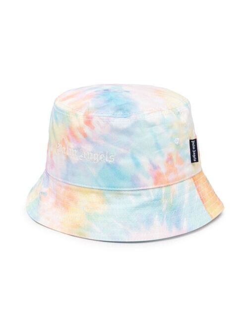 Palm Angels Kids AOP TIE DYE BUCKET HAT