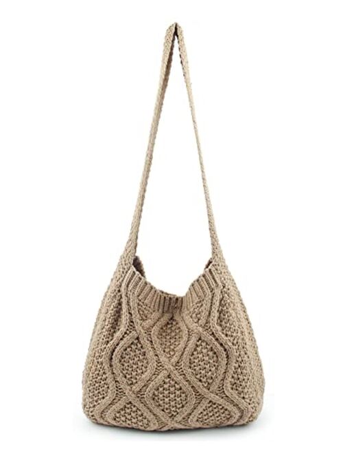 ENBEI Women's Shoulder Handbags Crochet Bags Shoulder Shopping Bag tote bag aesthetic canvas tote cute tote bags