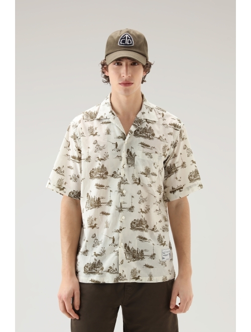 Woolrich graphic-print cotton shirt