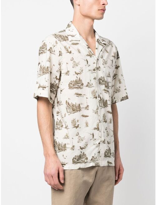 Woolrich graphic-print cotton shirt