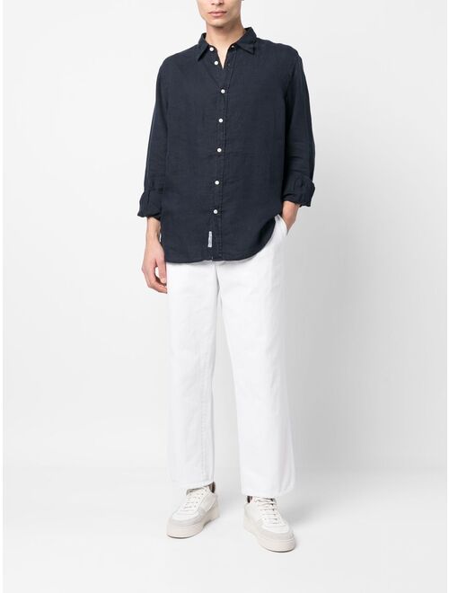 Woolrich long-sleeved linen shirt