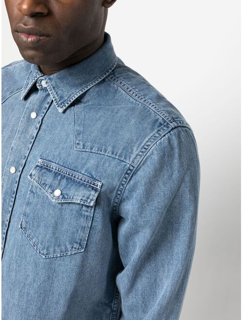 Woolrich chest-pockets denim shirt