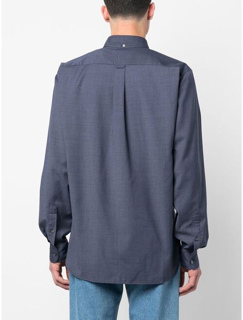 Woolrich fine-check virgin wool shirt