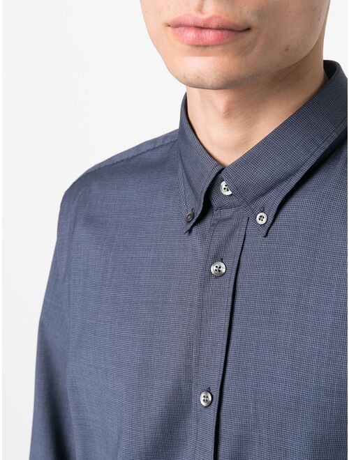 Woolrich fine-check virgin wool shirt