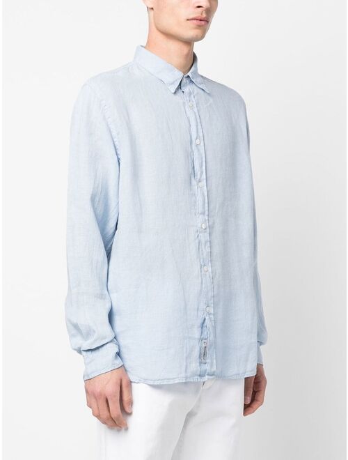 Woolrich long-sleeved linen shirt