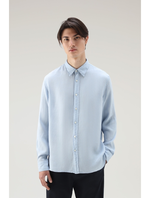 Woolrich long-sleeved linen shirt