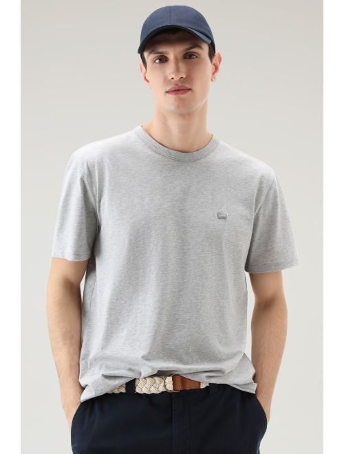 Woolrich sheep-embroidered short-sleeve T-shirt