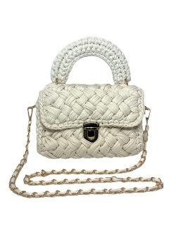 Boujee You Trendy Summer Woven Crossbody Bag for Women- Handmade to wear as Clutch, Top Handle, or Shoulder Strap for an Everyday Purse