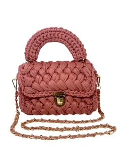 Boujee You Trendy Summer Woven Crossbody Bag for Women- Handmade to wear as Clutch, Top Handle, or Shoulder Strap for an Everyday Purse