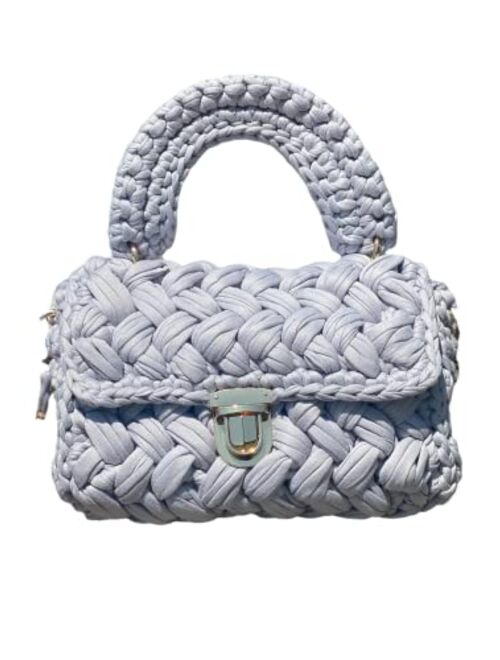 Boujee You Trendy Summer Woven Crossbody Bag for Women- Handmade to wear as Clutch, Top Handle, or Shoulder Strap for an Everyday Purse