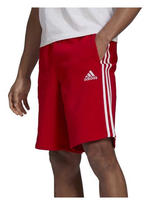 adidas Men's 3-Stripes 10" Fleece Shorts