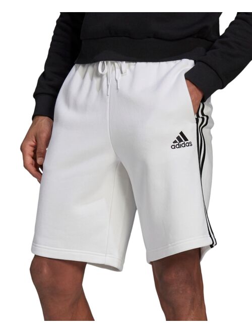 adidas Men's 3-Stripes 10" Fleece Shorts