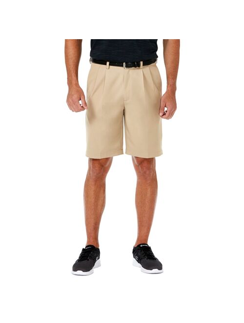 Men's Haggar Cool 18 PRO Straight-Fit Solid Pleated Shorts